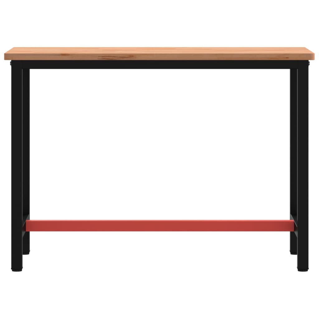 Workbench 115x55x81.5 cm Solid Wood Beech and Metal