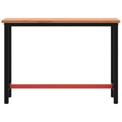 Workbench 115x55x81.5 cm Solid Wood Beech and Metal