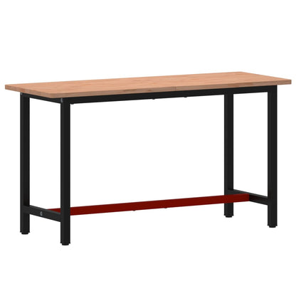 Workbench 150x55x81.5 cm Solid Wood Beech and Metal