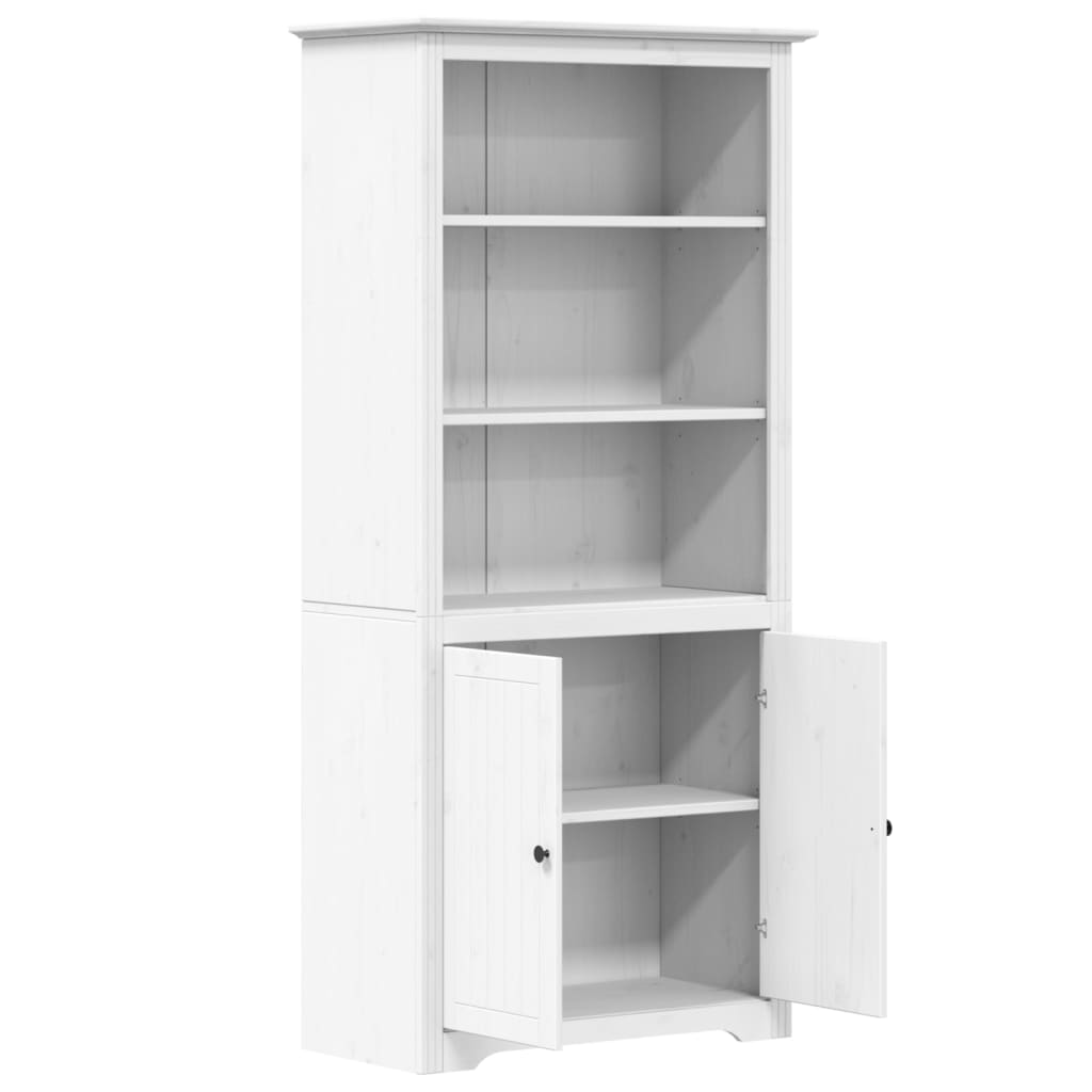 Bookcase BODO White 80x40x172 cm Solid Wood Pine