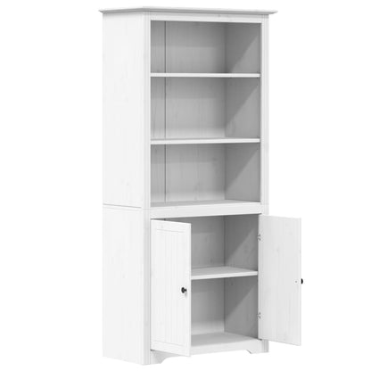 Bookcase BODO White 80x40x172 cm Solid Wood Pine