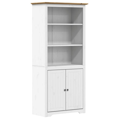 Bookcase BODO White and Brown 80x40x172 cm Solid Wood Pine