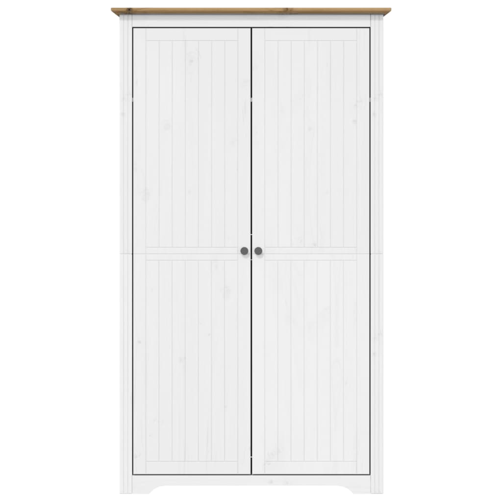 Wardrobe BODO White and Brown 101x52x176.5 cm Solid Wood Pine