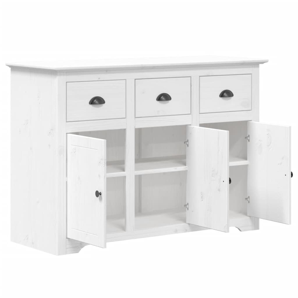 Sideboard BODO White 115x43x79.5 cm Solid Wood Pine