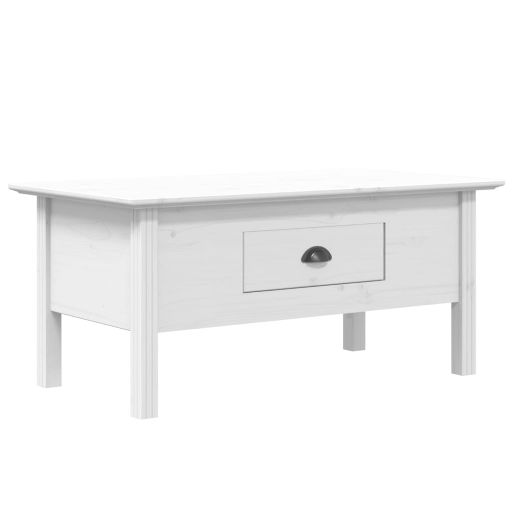 Coffee Table BODO White 100x55x45 cm Solid Wood Pine