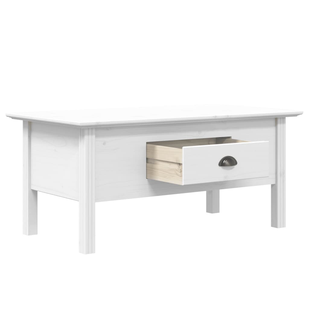 Coffee Table BODO White 100x55x45 cm Solid Wood Pine