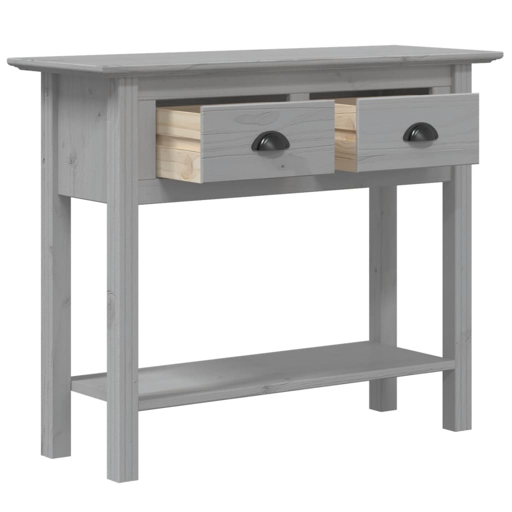 Console Table BODO Grey 90x34.5x73 cm Solid Wood Pine