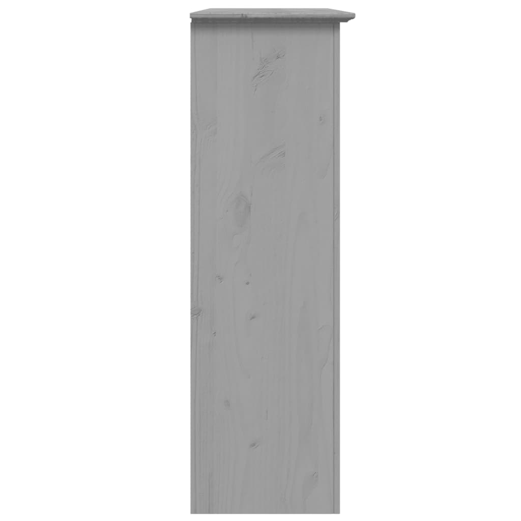 Cabinet with Glass Doors BODO Grey Solid Wood Pine