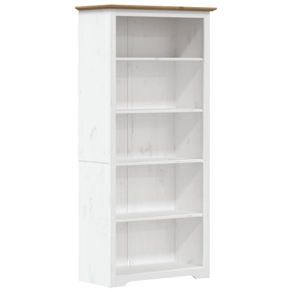 Bookcase BODO Brown 80x38x180 cm Solid Wood Pine 5-Tier