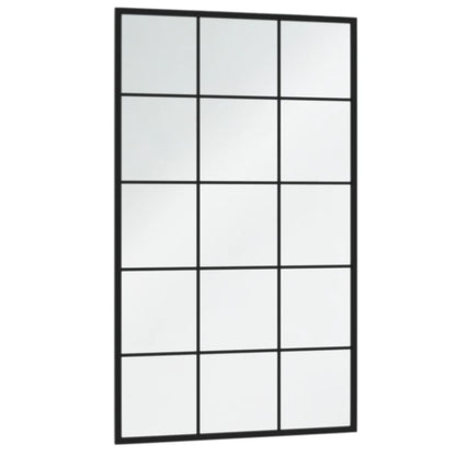 Wall Mirrors 2 pcs Black 100x60 cm Metal