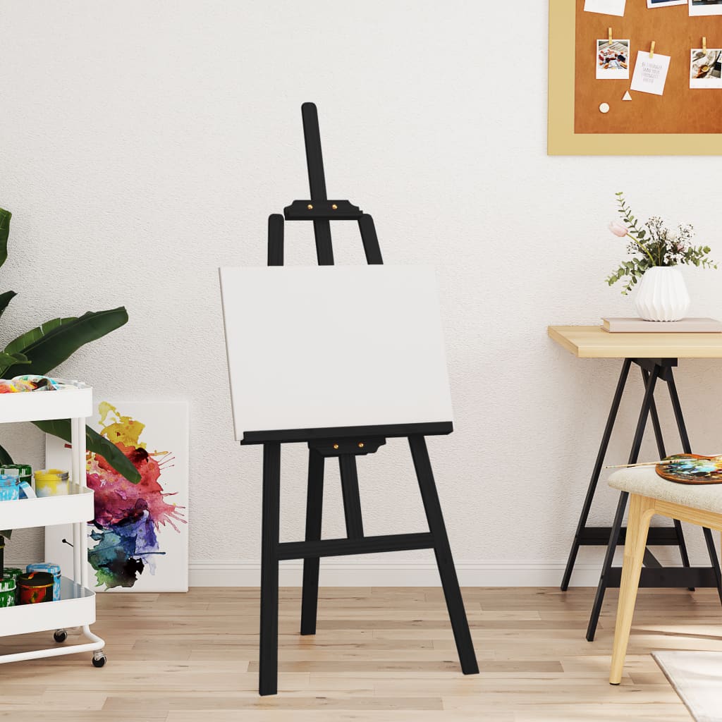 Easel Stand Black 53.5x95x127 cm Solid Wood Pine