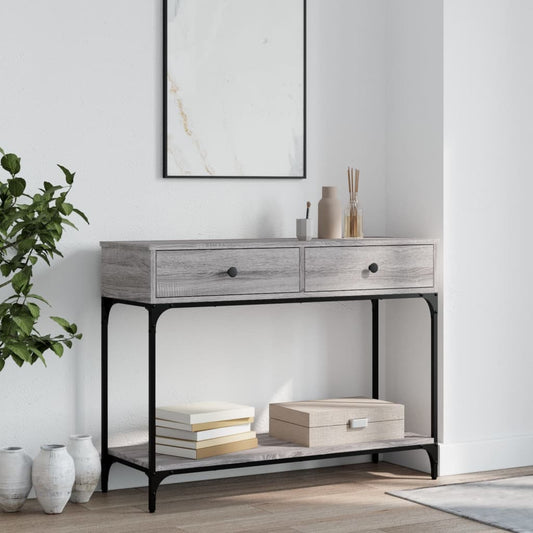 Console Table Grey Sonoma 100x34.5x75 cm Engineered Wood