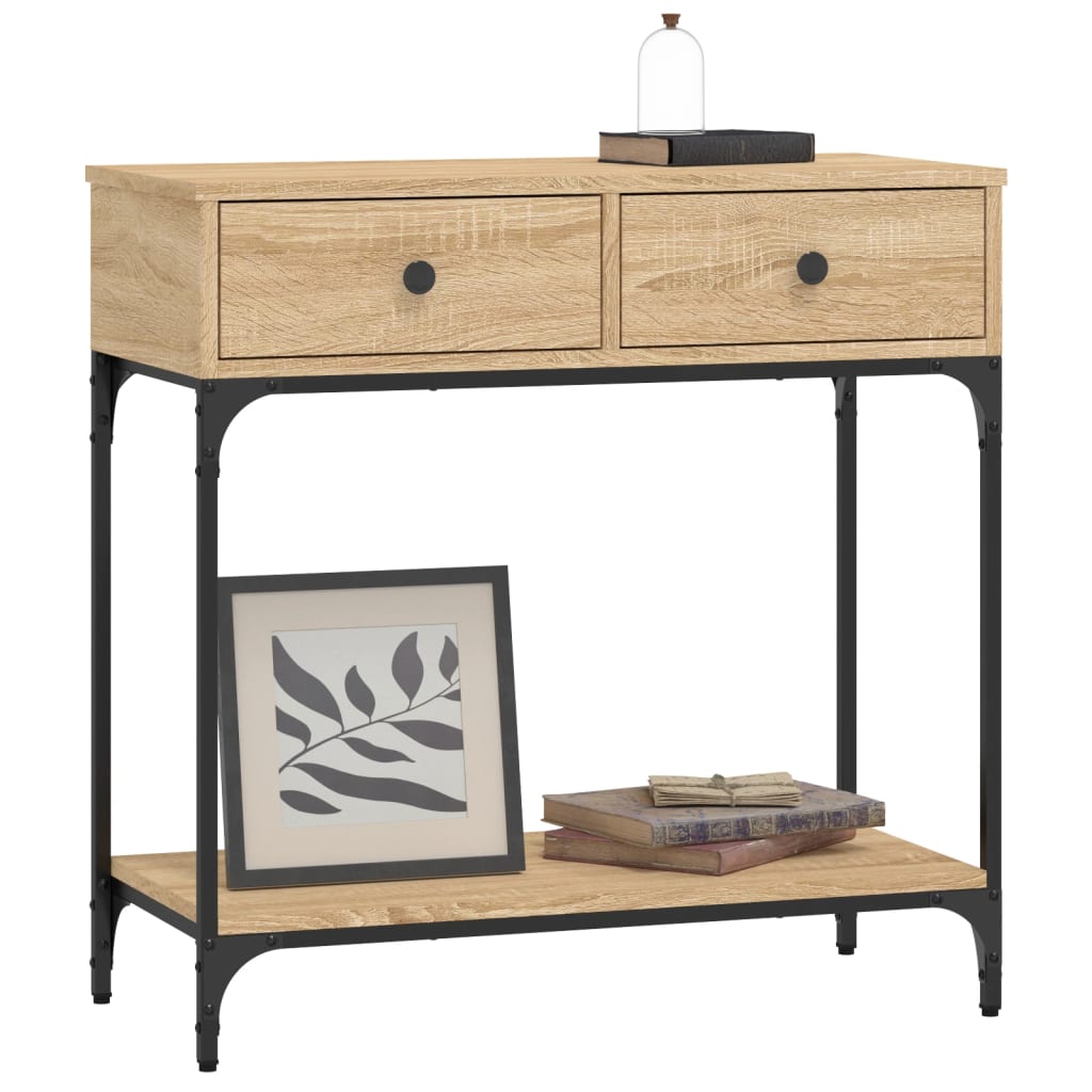 Console Table Sonoma Oak 75x34.5x75 cm Engineered Wood