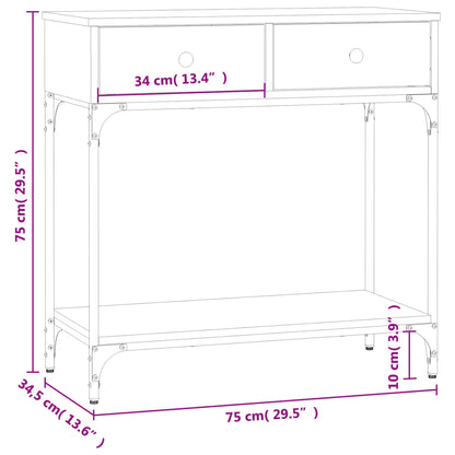 Console Table Sonoma Oak 75x34.5x75 cm Engineered Wood