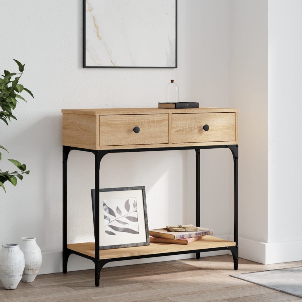 Console Table Sonoma Oak 75x34.5x75 cm Engineered Wood