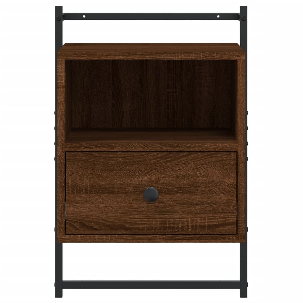 Bedside Cabinets Wall-mounted 2 pcs Brown Oak 40x30x61 cm Engineered Wood