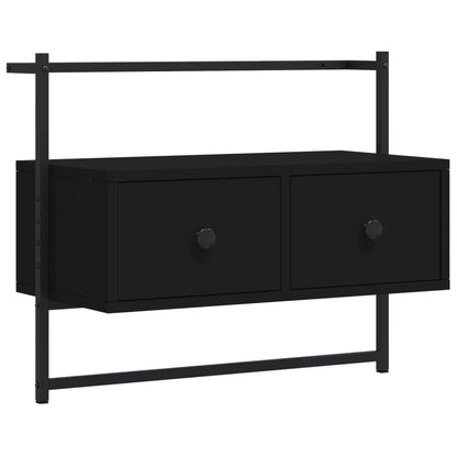 TV Cabinet Wall-mounted Black 60.5x30x51 cm Engineered Wood