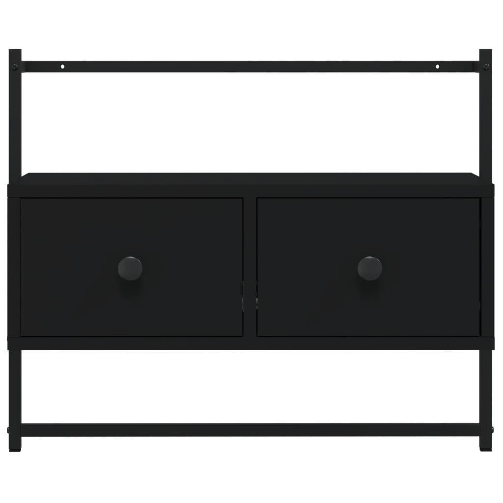 TV Cabinet Wall-mounted Black 60.5x30x51 cm Engineered Wood