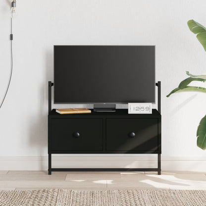 TV Cabinet Wall-mounted Black 60.5x30x51 cm Engineered Wood