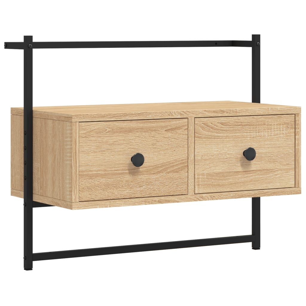 TV Cabinet Wall-mounted Sonoma Oak 60.5x30x51 cm Engineered Wood