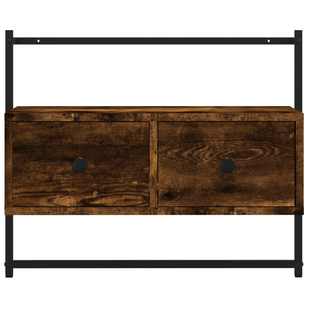 TV Cabinet Wall-mounted Smoked Oak 60.5x30x51 cm Engineered Wood