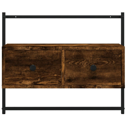 TV Cabinet Wall-mounted Smoked Oak 60.5x30x51 cm Engineered Wood