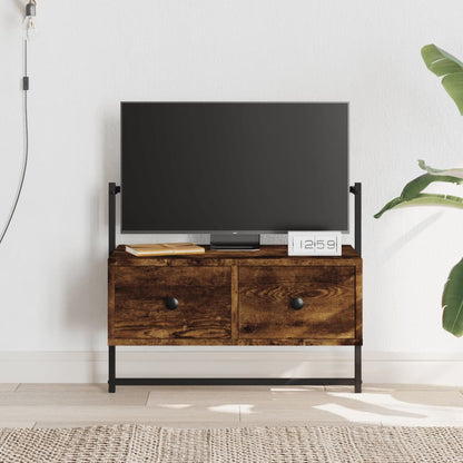 TV Cabinet Wall-mounted Smoked Oak 60.5x30x51 cm Engineered Wood