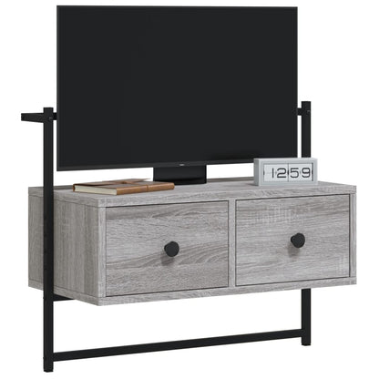 TV Cabinet Wall-mounted Grey Sonoma 60.5x30x51 cm Engineered Wood