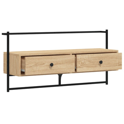 TV Cabinet Wall-mounted Sonoma Oak 100.5x30x51 cm Engineered Wood