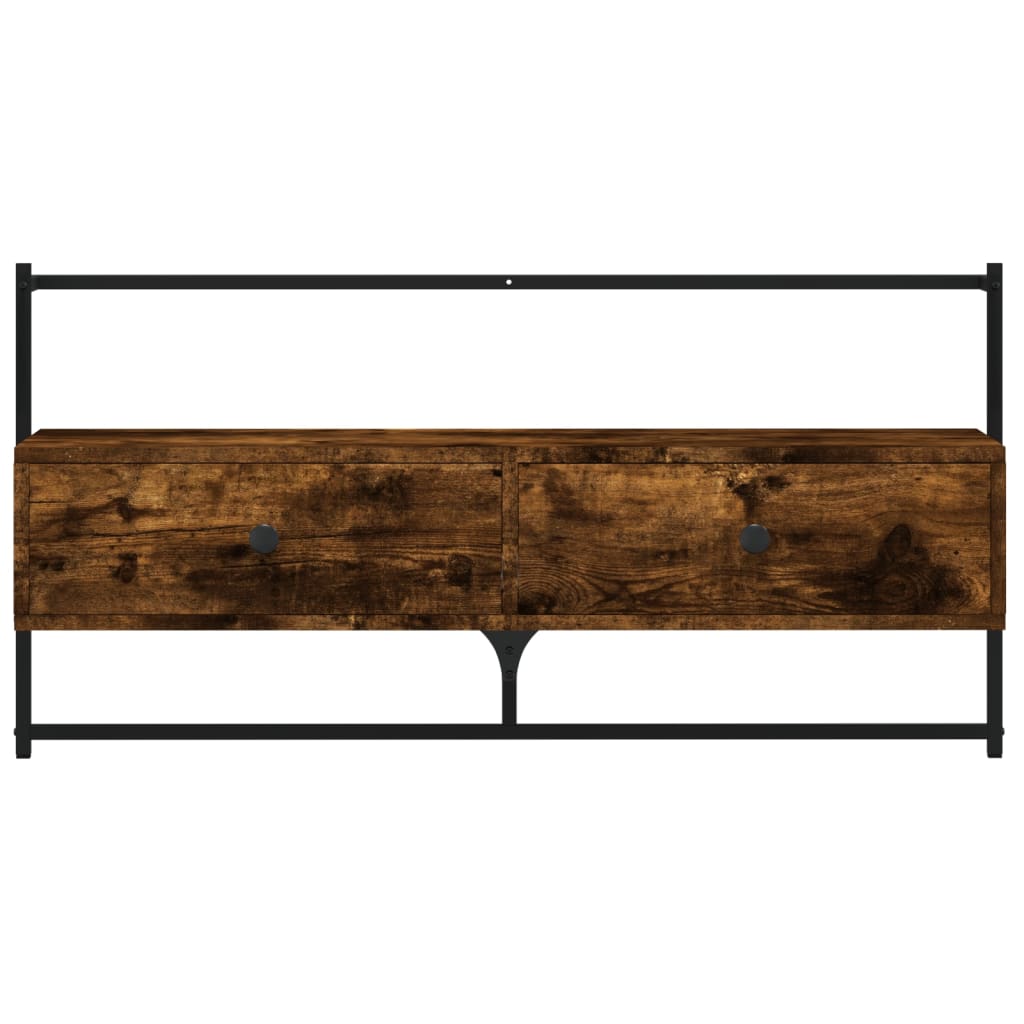 TV Cabinet Wall-mounted Smoked Oak 100.5x30x51 cm Engineered Wood