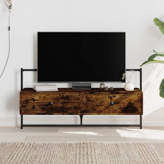 TV Cabinet Wall-mounted Smoked Oak 100.5x30x51 cm Engineered Wood