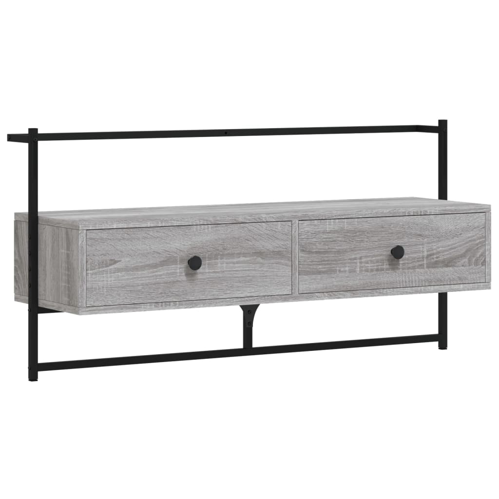 TV Cabinet Wall-mounted Grey Sonoma 100.5x30x51 cm Engineered Wood