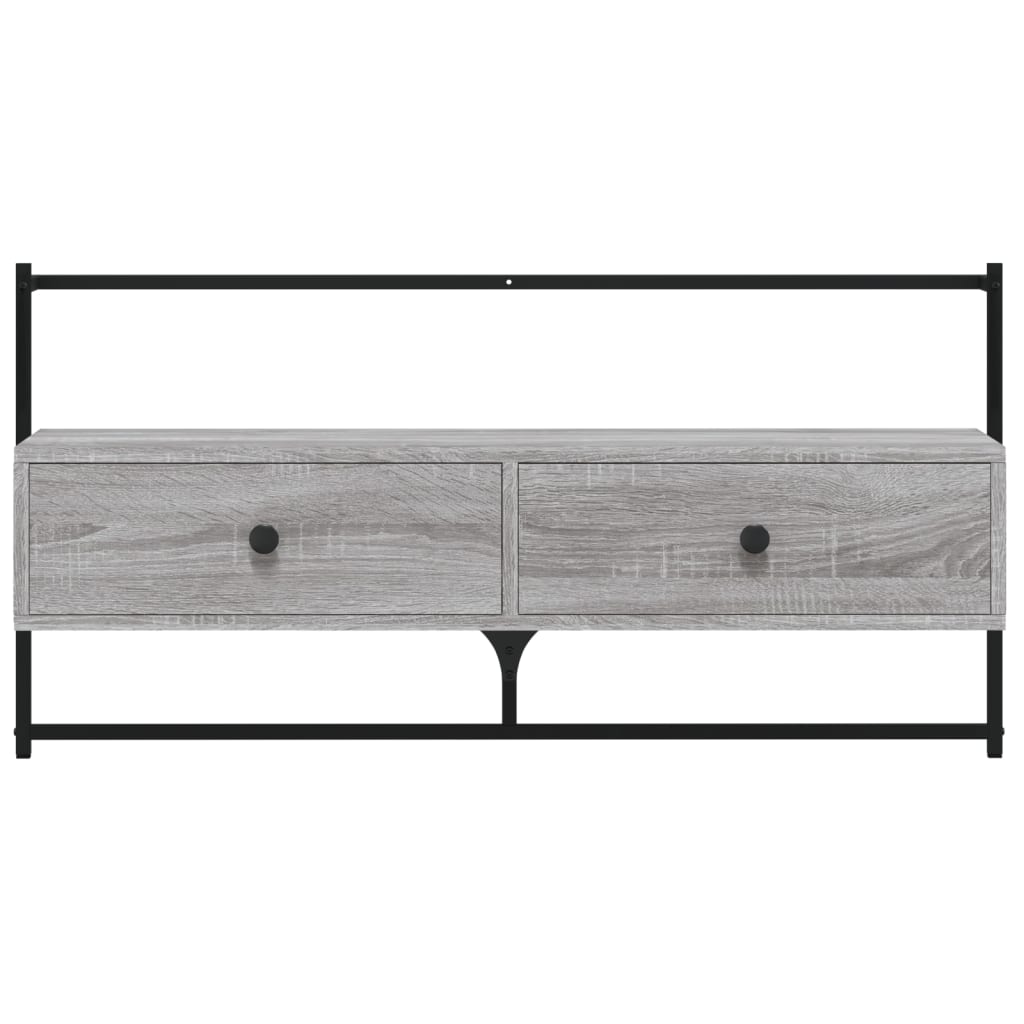 TV Cabinet Wall-mounted Grey Sonoma 100.5x30x51 cm Engineered Wood