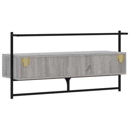 TV Cabinet Wall-mounted Grey Sonoma 100.5x30x51 cm Engineered Wood