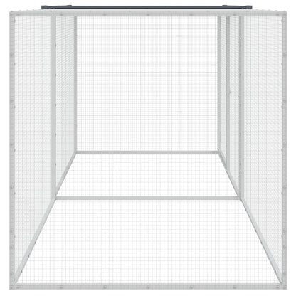 Chicken Cage with Roof Anthracite 203x98x90 cm Galvanised Steel