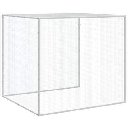 Chicken Cage with Roof Light Grey 803x98x90 cm Galvanised Steel