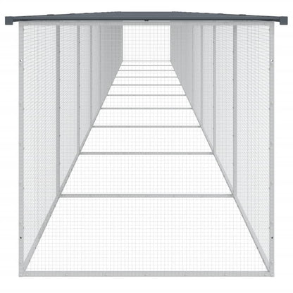 Chicken Cage with Roof Anthracite 1003x98x90 cm Galvanised Steel