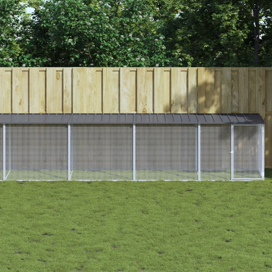 Chicken Cage with Roof Anthracite 1003x98x90 cm Galvanised Steel