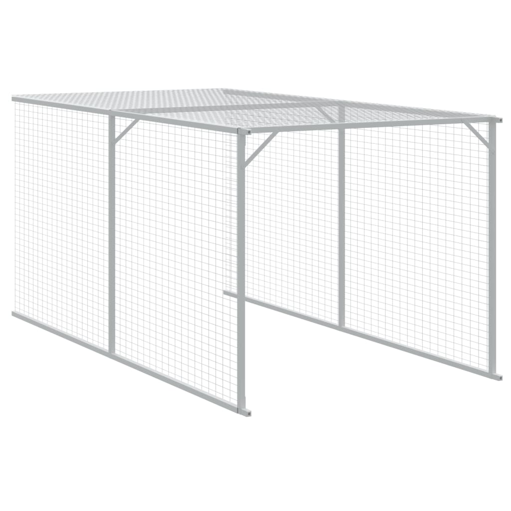 Chicken Cage with Run Anthracite 110x1017x110 cm Galvanised Steel