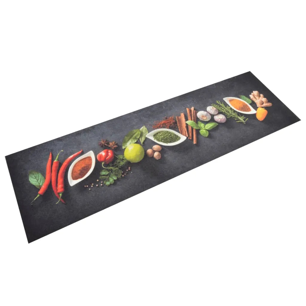 Kitchen Rug Washable Spices 45x150 cm Velvet