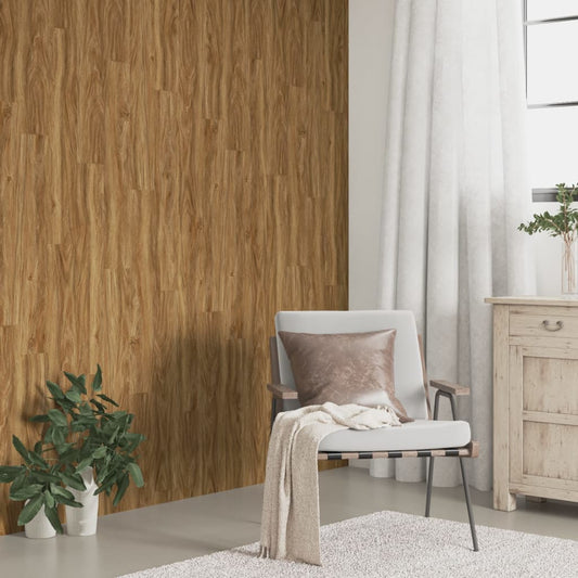 Wall Panels Wood Look Brown PVC 4.12 m²