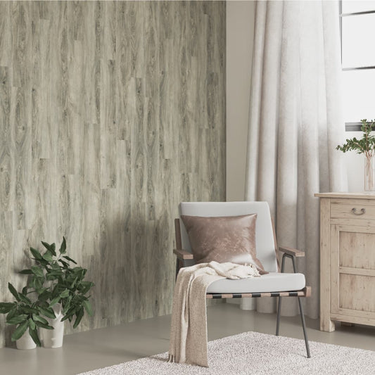 Wall Panels Wood Look Grey PVC 4.12 m²