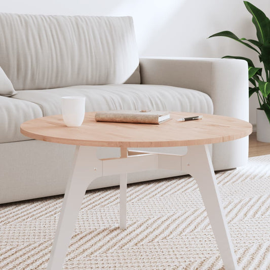 Table Top Ø70x1.5 cm Round Solid Wood Beech