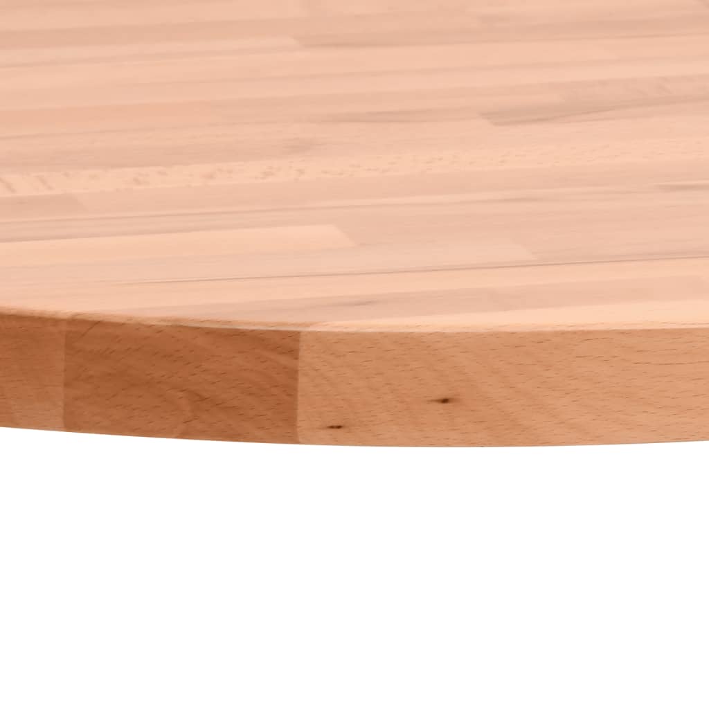 Table Top Ø50x4 cm Round Solid Wood Beech