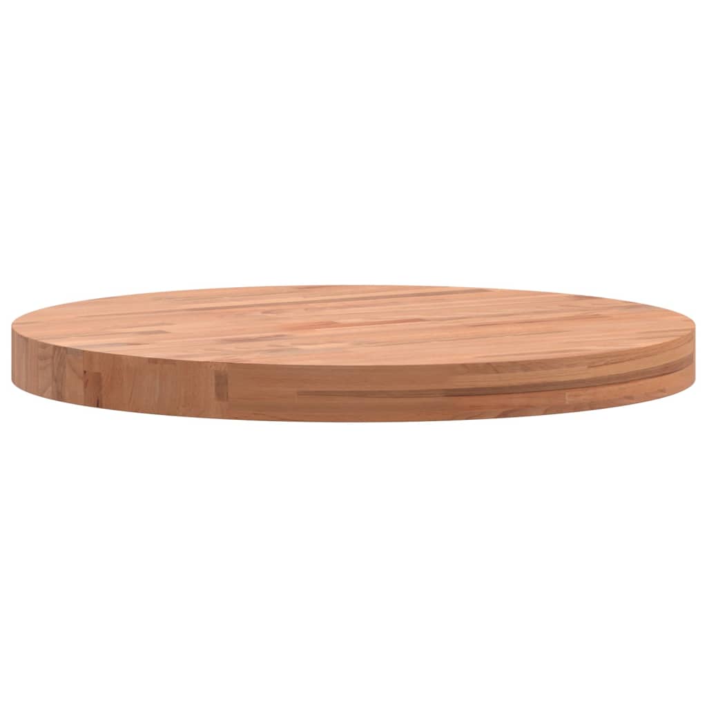 Table Top Ø50x4 cm Round Solid Wood Beech