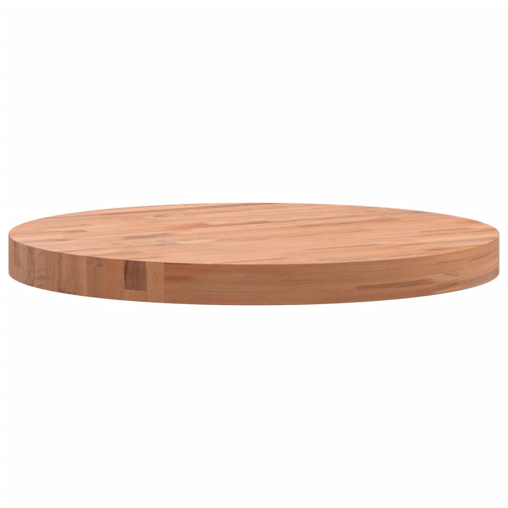 Table Top Ø50x4 cm Round Solid Wood Beech