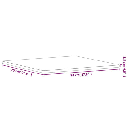 Table Top 70x70x1.5 cm Square Solid Wood Beech