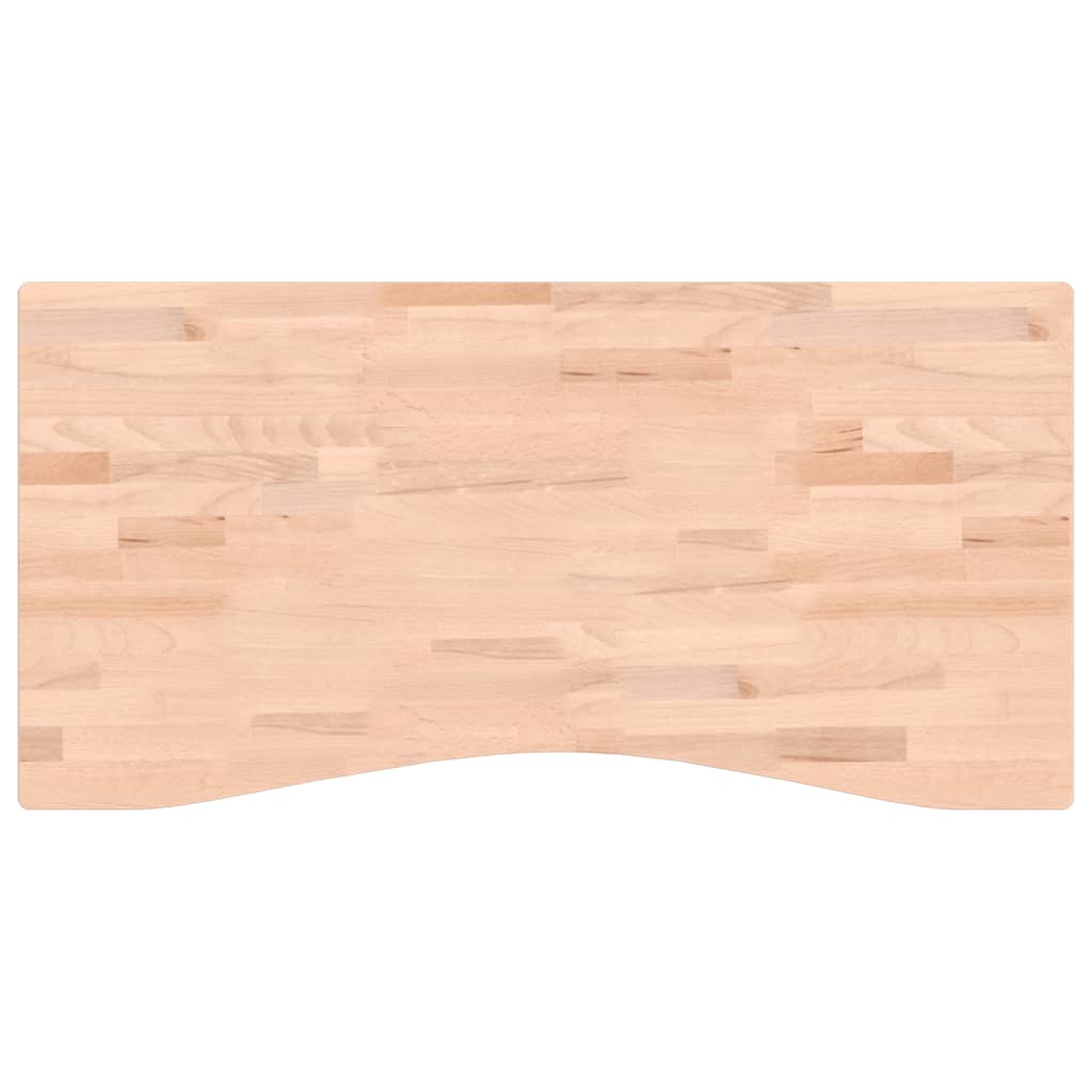 Desk Top 100x(45-50)x1.5 cm Solid Wood Beech