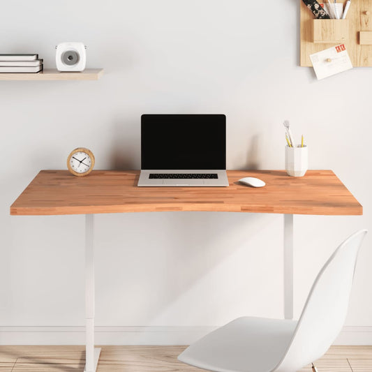 Desk Top 110x(55-60)x2.5 cm Solid Wood Beech