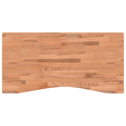 Desk Top 100x(45-50)x4 cm Solid Wood Beech